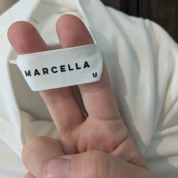 Marcella Ellis Top White Tunic Women's Medium - Picture 3 of 4